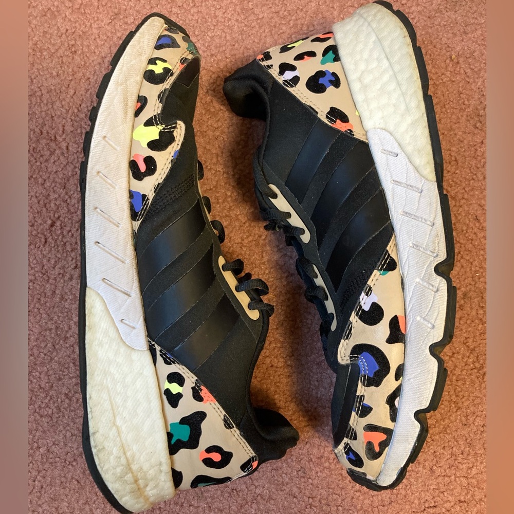 adidas Originals Womens Zx 1k Boost Leopard Print Sneakers **No Insoles** - Picture 4 of 9